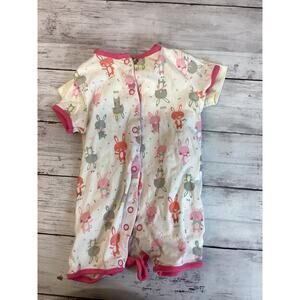 Bright Future Newborn Baby 2-Piece Romper Set Yellow Duck & Bunny 100% Cotton